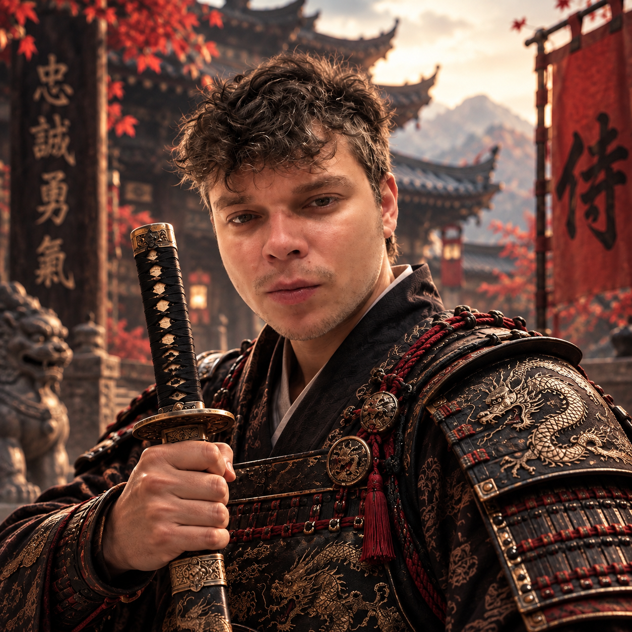 Sergej Petunov in traditional Chinese-inspired attire